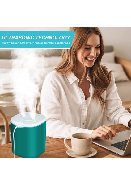 Yatak Odası Için Nemlendiriciler, Yatak Odası Için 2,2l Soğuk Sisli Nemlendiriciler, USB Taşınabilir Masa Nemlendirici, Sessiz Ultrasonik, Beyaz (Yurt Dışından)
