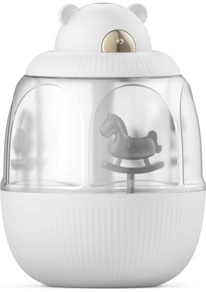 Renkli LED Işıklı Müzik Kutusu Nemlendirici Hava Nemlendirici Aroma Difüzörler-A (Yurt Dışından)