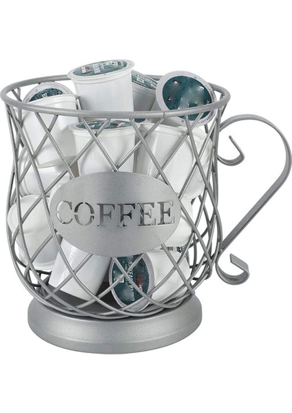 K Fincan Kahve Kapsül Depolama Rafı Kahve Kapsül Rafı Büyük Kapasiteli Kahve Kapsül Depolama Rafı Gümüş (Yurt Dışından)