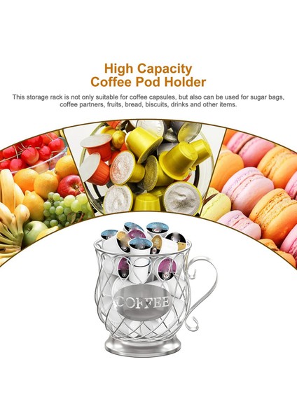 K Fincan Kahve Kapsül Depolama Rafı Kahve Kapsül Rafı Büyük Kapasiteli Kahve Kapsül Depolama Rafı Gümüş (Yurt Dışından) fiyatları