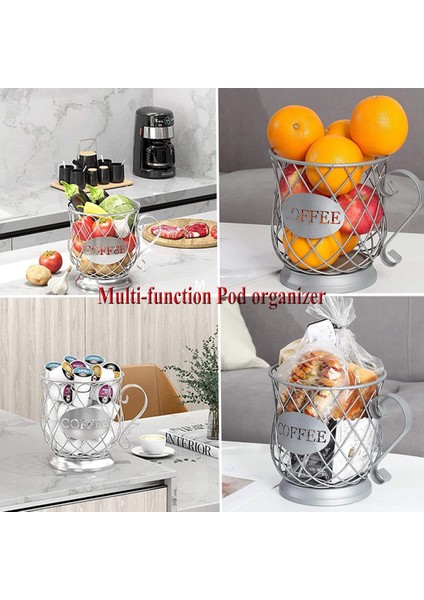 K Fincan Kahve Kapsül Depolama Rafı Kahve Kapsül Rafı Büyük Kapasiteli Kahve Kapsül Depolama Rafı Gümüş (Yurt Dışından) modelleri