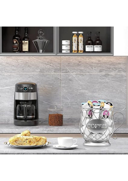 K Fincan Kahve Kapsül Depolama Rafı Kahve Kapsül Rafı Büyük Kapasiteli Kahve Kapsül Depolama Rafı Gümüş (Yurt Dışından) fırsatları