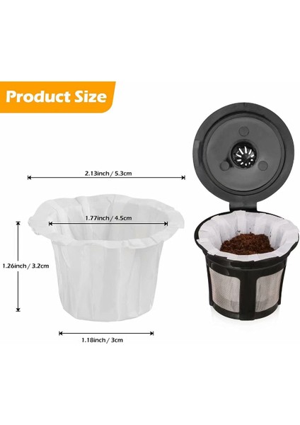 Tek Kullanımlık Kağıt Filtre, 400 Sayım K Bardak Kağıt Kahve Filtreleri Tek 1.0 ve 2.0 Için Uyumlu (Yurt Dışından)