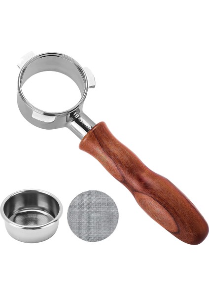 54MM Dipsiz Portafilter,portafiltre Yedek Parçası,paslanmaz Çelik ve Masif Ahşaptan Üretilmiştir.portafilter Dipsiz (Yurt Dışından)