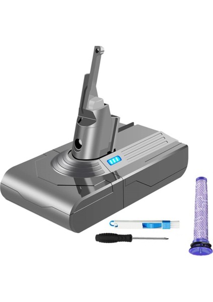 2000MAH V8 Yedek Pil Kiti 21.6V V8 Hayvan/mutlak/karbon Fiber Kablosuz El Tipi Vakum (Yurt Dışından)