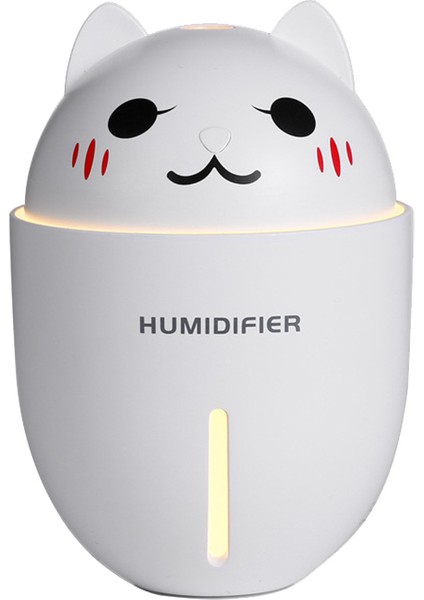USB Nemlendirici, Sis Nemlendirici, 3'ü 1 Arada Hava Temizleme Cihazı Aroma Esansiyel Yağı Difüzörü, Filtre, Fan ve Gece Işığı (Beyaz) (Yurt Dışından)