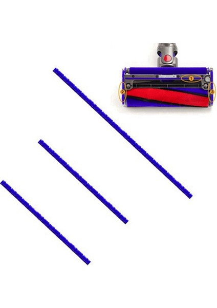 7 Adet Yumuşak Peluş Şeritler V6 V7 V8 V10 V11 Elektrikli Süpürge Yumuşak Silindir Kafası Tornavida ile Yedek Parça (Yurt Dışından)