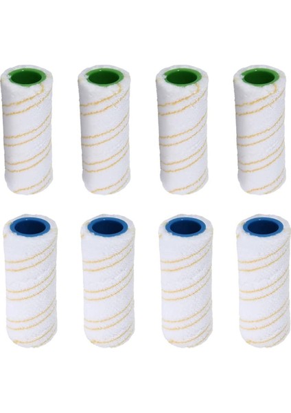 8 Adet Mikrofiber Rulo Fırça Aksesuarları Fc3 FC3D Fc5 Fc7 Akülü Zemin Temizleyici Için Yedek Rulo Seti (Yurt Dışından)