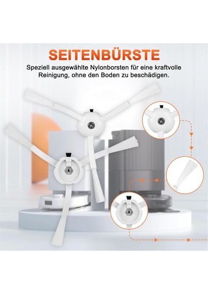 Q P10 Robotlu Süpürge Ana Yan Fırça Hepa Filtreler Paspas Bezi Toz Torbaları Yedek Parçalar (Yurt Dışından)