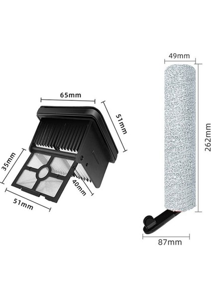 H12 Pro / H12 PLUS/H12 Çekirdek Yumuşak Rulo Fırça Yedek Parça Islak Kuru Elektrikli Süpürge Hepa Filtre Aksesuarları (Yurt Dışından) fiyatları