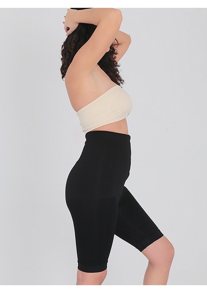 Yüksek Bel S-M-L-XL-2XL Beden Toparlayıcı Kadın Paçalı Ağraflı Korse