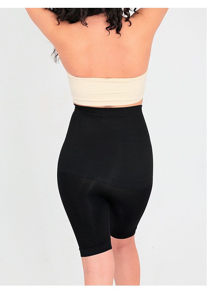 Yüksek Bel S-M-L-XL-2XL Beden Toparlayıcı Kadın Paçalı Ağraflı Korse