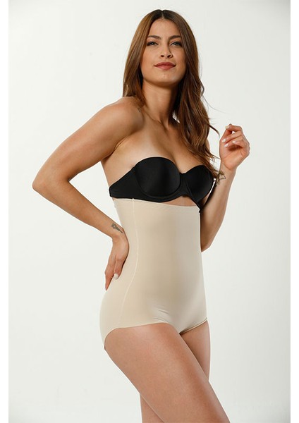 Lazer Kesim S-M-L-XL-2XL Beden Dikişsiz Yüksek Bel Hayalet Kadın Slip Korse