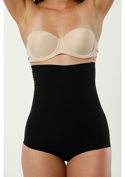 Lazer Kesim S-M-L-XL-2XL Beden Dikişsiz Yüksek Bel Hayalet Kadın Slip Korse