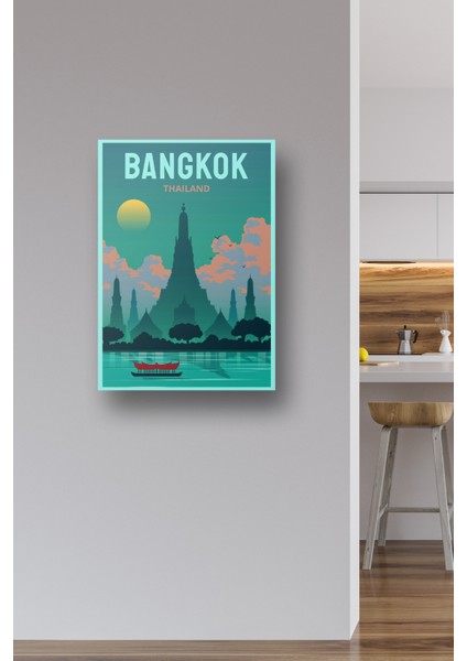 Dekoratif Bangkok Poster & Şehir Tayland Posteri & Dekoratif Poster & Şehir Posteri Smnkm1