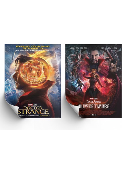 2li Set Doctor Strange Posterleri & Setli Doctor Strange Afişleri & Marvel Posterleri Mlknkm1