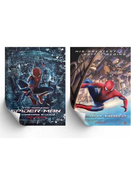 2li Set The Amazing Spider-man Posterleri & inanılmaz örümcek Adam Posterleri Mlknkm1