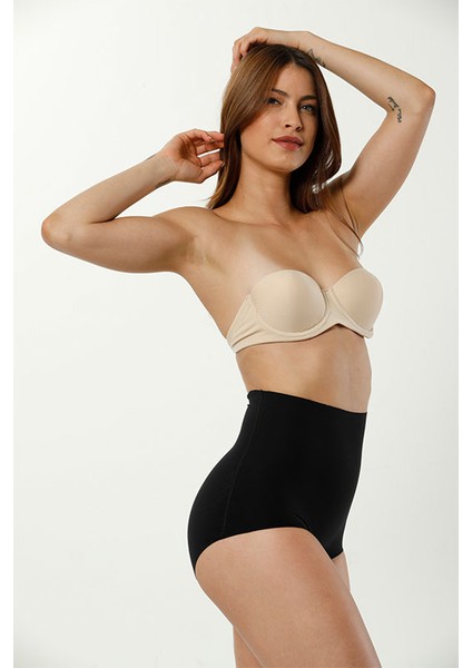 Lazer Kesim 2 Beden İncelten S-M-L-XL-2XL Beden Kadın Hayalet Slip Dikişsiz Korse