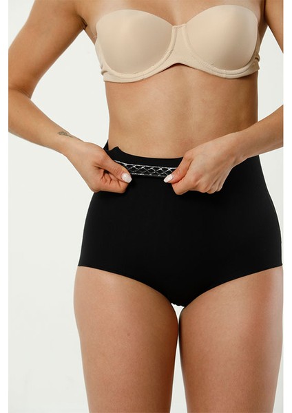 Lazer Kesim 2 Beden İncelten S-M-L-XL-2XL Beden Kadın Hayalet Slip Dikişsiz Korse