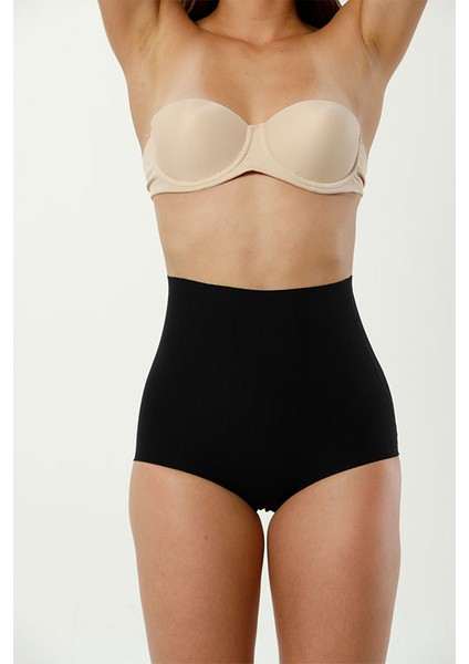Lazer Kesim 2 Beden İncelten S-M-L-XL-2XL Beden Kadın Hayalet Slip Dikişsiz Korse