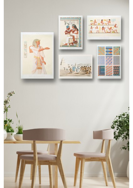 5li Set Modern Mısır Posterleri & Dekoratif Duvar Posterleri & Salon için Posterler Sdnkm1