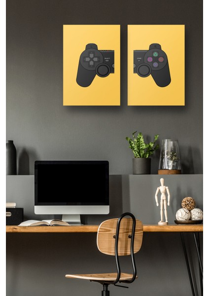 2'li Set Playstation Posterleri & Sony Posterleri & Gamer Posterler & Oyuncu Posterleri Gknkm1