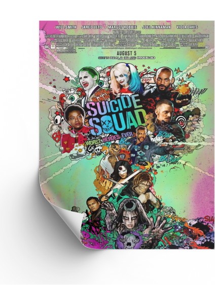 Suicide Squad Posteri & Gerçek Kötüler Posteri & Suicide Squad Afişi & DC Poster Dcknkm1