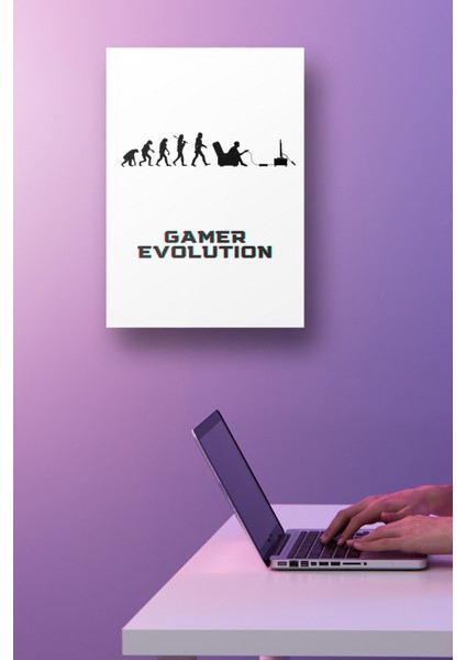 Gamer Evolution Posteri & Modern Gamer Posteri & Oyuncu Posteri & Gamer Poster Gknkm1