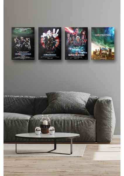 4lü Set Ghostbusters Posterleri & Setli Hayalet Avcıları Posterleri & Film Posterleri Dfknkm1