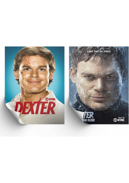 2'li Set Dexter Posterleri & Dexter Afişleri & Dexter Posterleri & Dizi Posterleri Dfknkm1