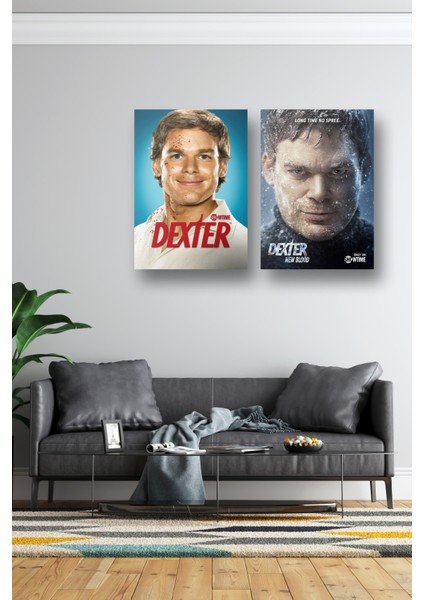 2'li Set Dexter Posterleri & Dexter Afişleri & Dexter Posterleri & Dizi Posterleri Dfknkm1