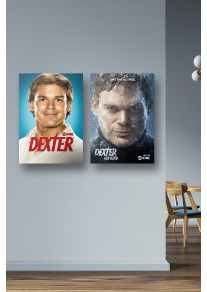 2'li Set Dexter Posterleri & Dexter Afişleri & Dexter Posterleri & Dizi Posterleri Dfknkm1