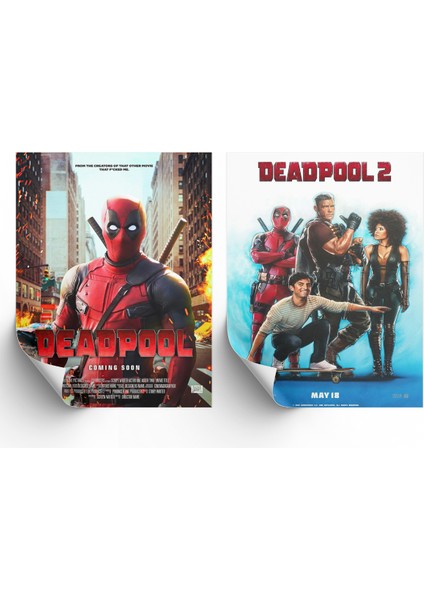 2li Set Deadpool Posterleri & Setli Deadpool Afişleri Posterleri & Marvel Posterleri Mlknkm1