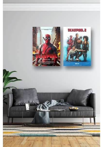 2li Set Deadpool Posterleri & Setli Deadpool Afişleri Posterleri & Marvel Posterleri Mlknkm1