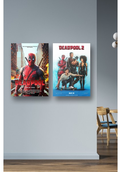 2li Set Deadpool Posterleri & Setli Deadpool Afişleri Posterleri & Marvel Posterleri Mlknkm1