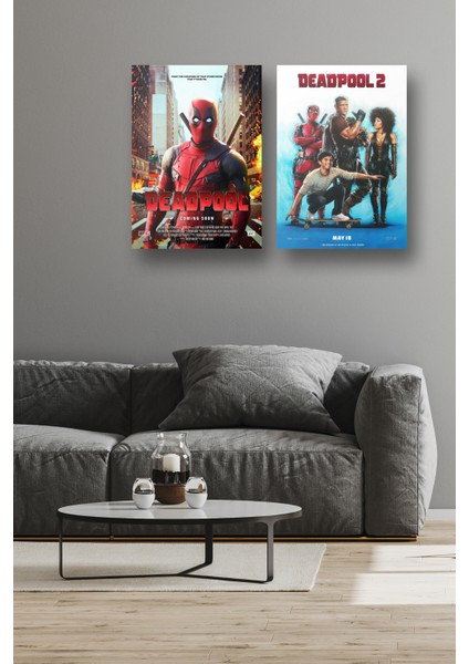 2li Set Deadpool Posterleri & Setli Deadpool Afişleri Posterleri & Marvel Posterleri Mlknkm1