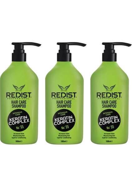 Keratin Saç Bakım Şampuanı 1000 ml 3 Adet Eko Paket