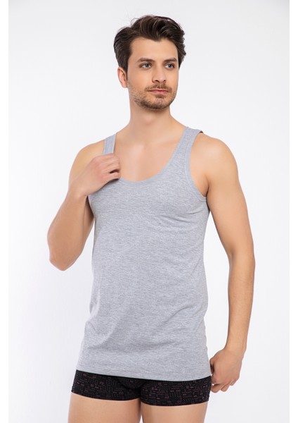 Erkek Melanj Gri 2 Adet 100 % Pamuk Penye Süprem Atlet indirimleri