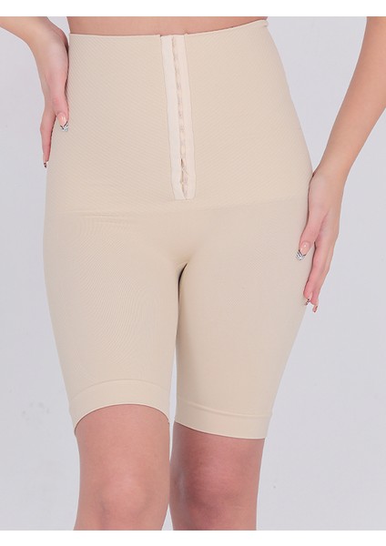 Yüksek Bel S-M-L-XL-2XL Beden Toparlayıcı Kadın Paçalı Ağraflı Korse