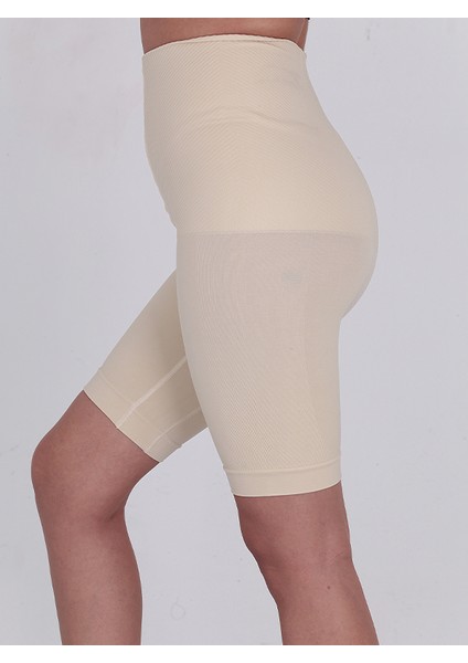 Yüksek Bel S-M-L-XL-2XL Beden Toparlayıcı Kadın Paçalı Ağraflı Korse