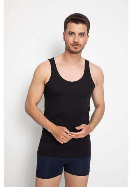 Erkek Siyah 2 Adet 100 % Pamuk Penye Süprem Erkek Atlet fiyatları