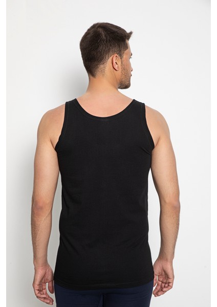 Erkek Siyah 2 Adet 100 % Pamuk Penye Süprem Erkek Atlet modelleri