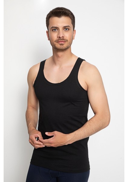 Erkek Siyah 2 Adet 100 % Pamuk Penye Süprem Erkek Atlet indirimleri