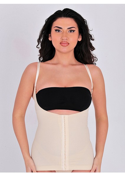 Göğüs Altı S-M-L-XL-2XL Beden Ayarlanabilir Ağraflı Askılı Kadın Korse