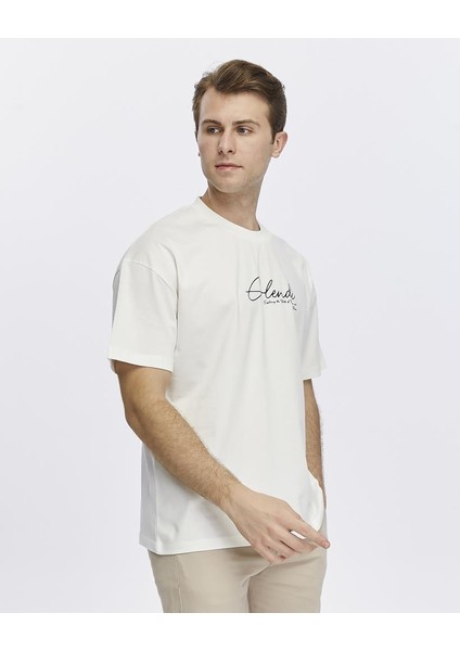 Arkası ve Önü Baskılı Oversize Tişört