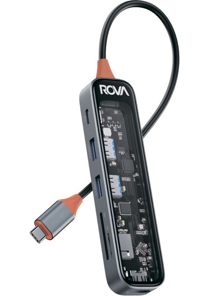 HDR802 USB 3.0 6 Port Çoklu Dönüştürücü (Hub) - Kvk Teknik Servis Garantili