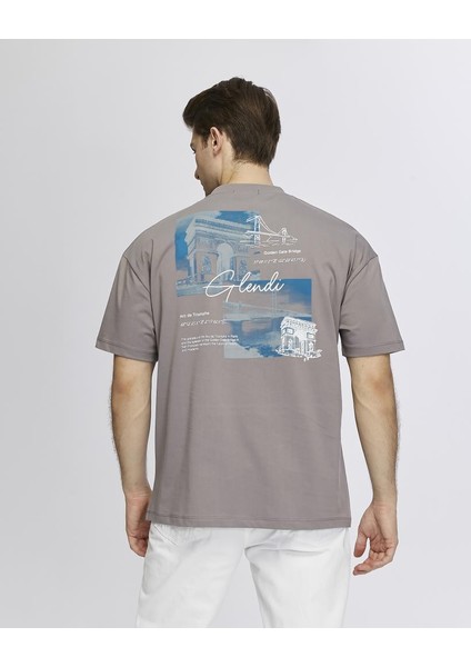 Arkası ve Önü Baskılı Oversize Tişört indirimleri