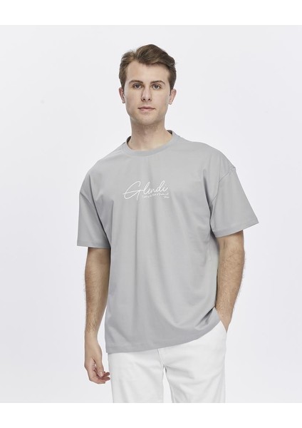 Arkası ve Önü Baskılı Oversize Tişört