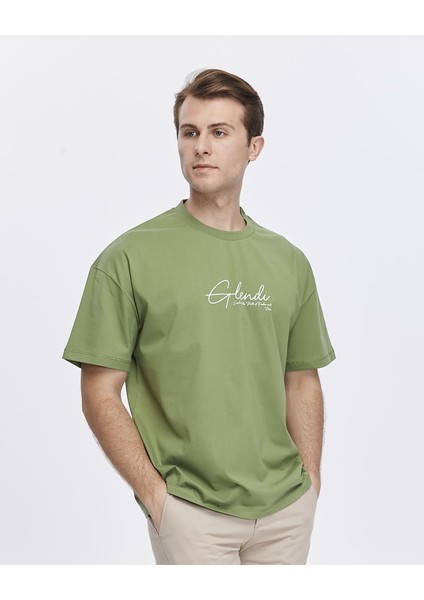 Arkası ve Önü Baskılı Oversize Tişört