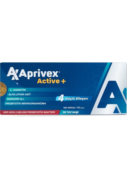 Actıve Plus (Coenzym Q10, L-Carnitin, Alfa Lipoik Asit)